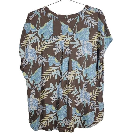 Torrid 1 Floral Challis Dolman Blouse Top Button Down Shirt Womens Plus NWT New - Picture 6 of 7